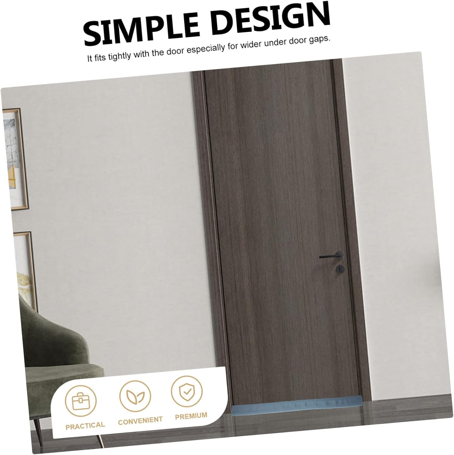 NUOBESTY 3pc Under Door Draft Stopper Soundproof Windproof Seal Strip