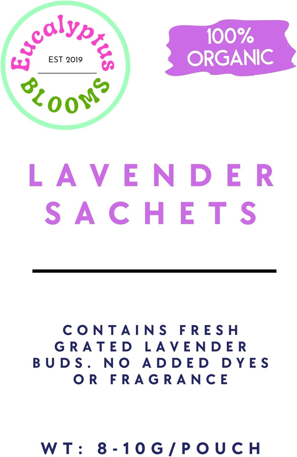 12 Organic Lavender Sachets for Home Freshness
