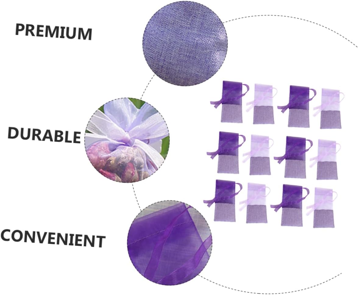 Lavender Sachet Bags 24 Pack for Home Fragrance and Wardrobe Storage