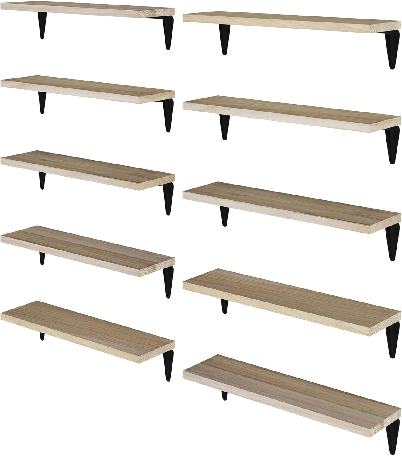 Wallniture Arras Floating Shelves Set of 10 17x45