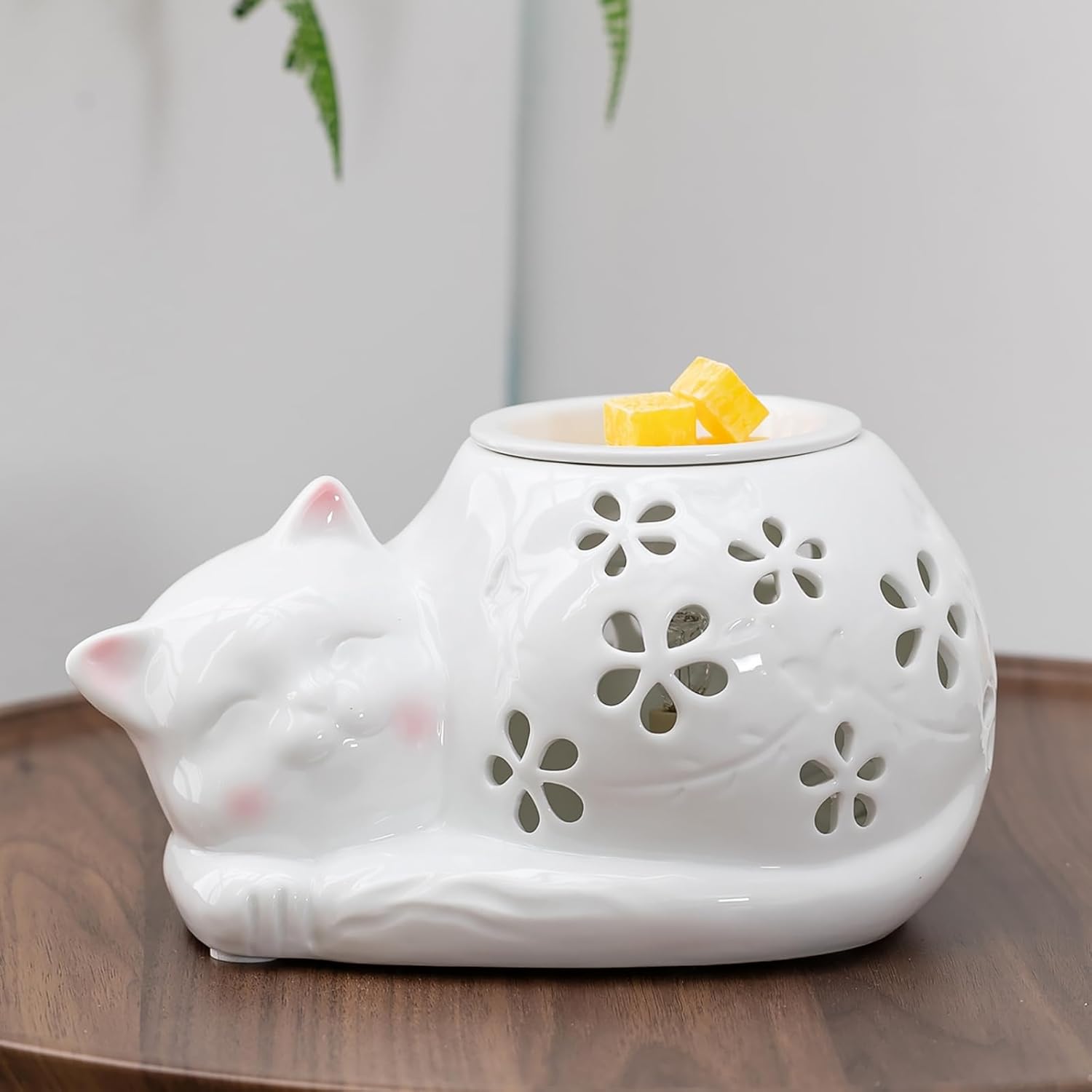 Candeldo Cat Wax Melt Warmer with 2 Bulbs