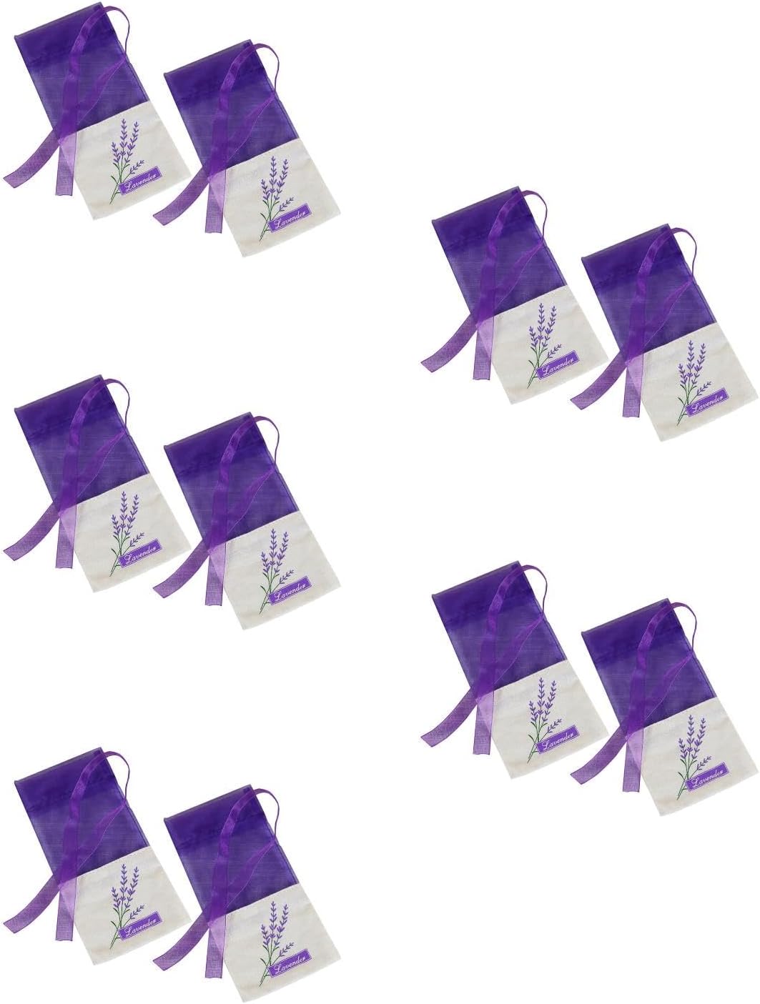 LOGOFUN 100 pcs Lavender Sachet Bags Dark Purple