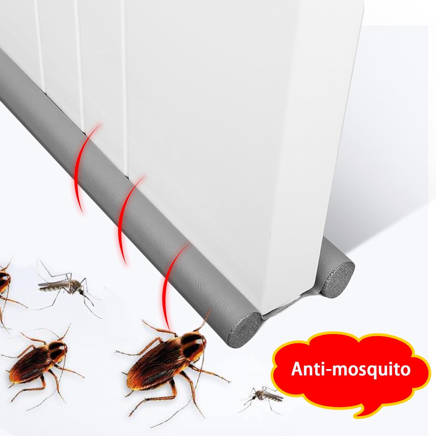 Double Sided Door Draft Stopper for Noise and Smell Protection