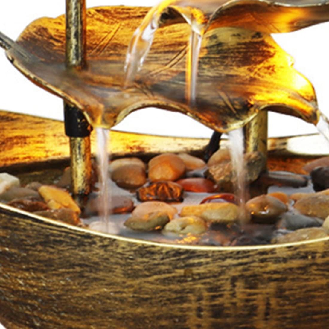 KVSERT Relaxation Indoor Waterfall Fountain with LED Lights