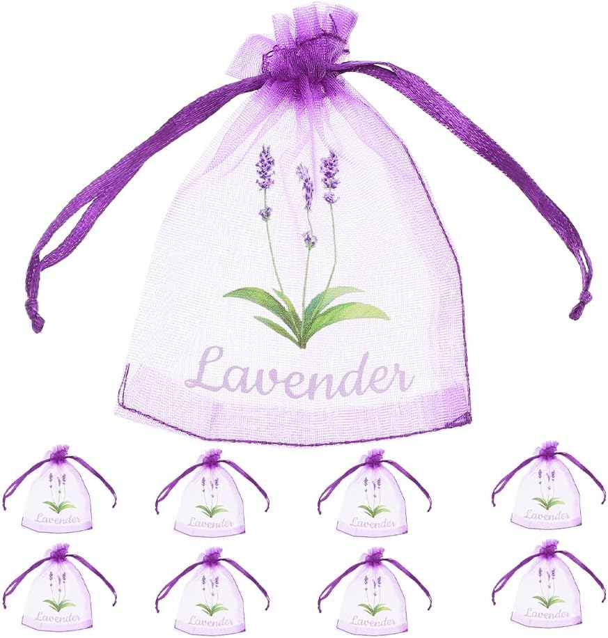 LUOZZY 50pcs Lavender Sachet Bags with Drawstring