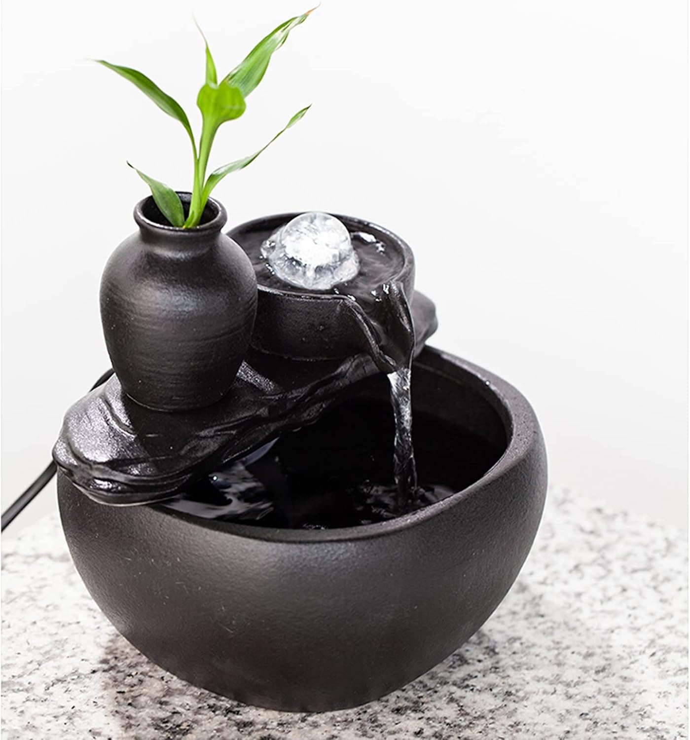 Indoor Fountain Ceramic Tabletop Decor With Circulating Water