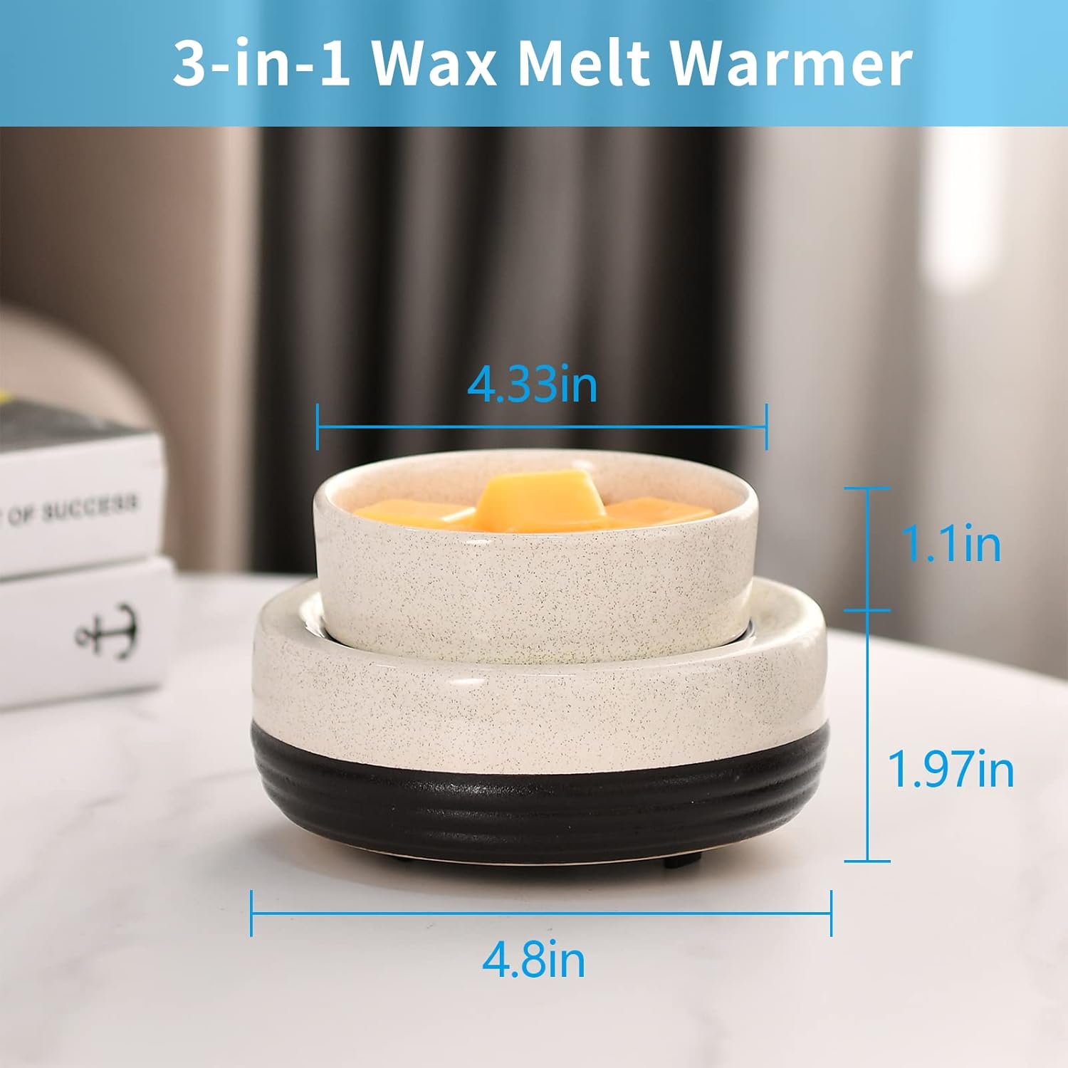 Stylish Ceramic Candle Wax Melter for Home Fragrance