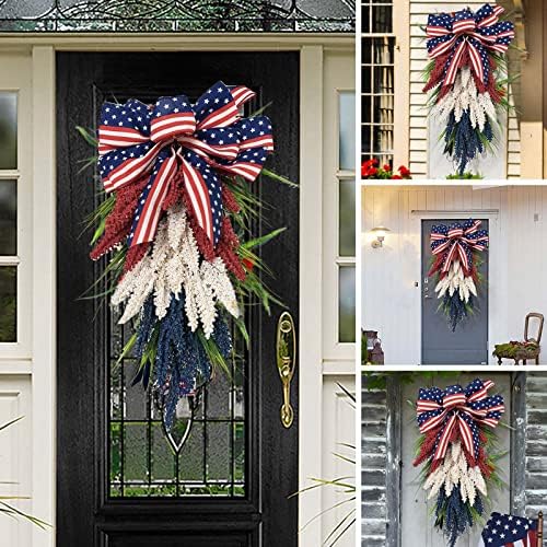 Ochine 4th of July Patriotic Wreath Front Door Decor