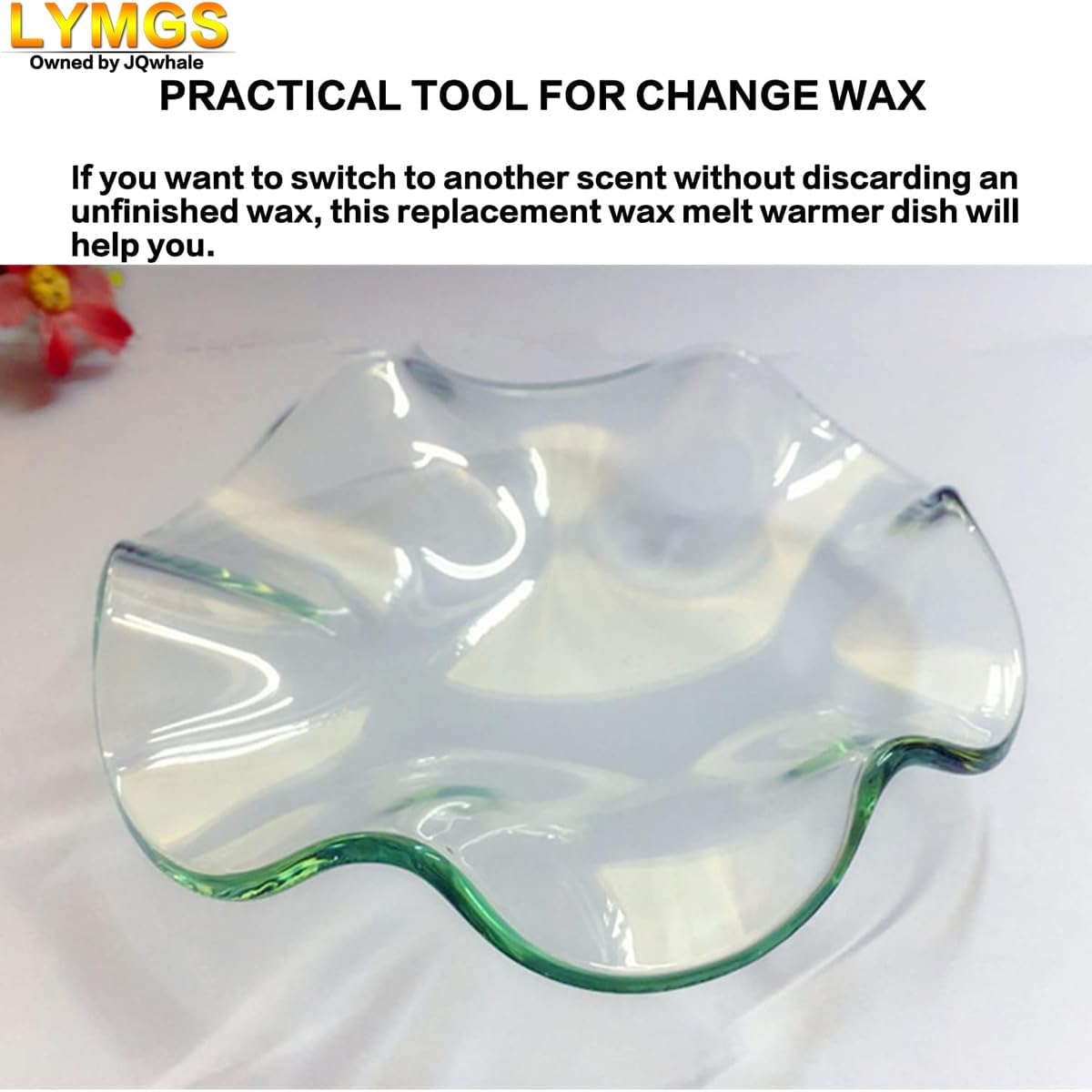 LYMGS 45 Inch Glass Wax Melt Warmer Dish