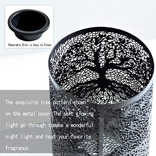 ASAWASA Metal Wall-Plug Wax Warmer with Night Light Function