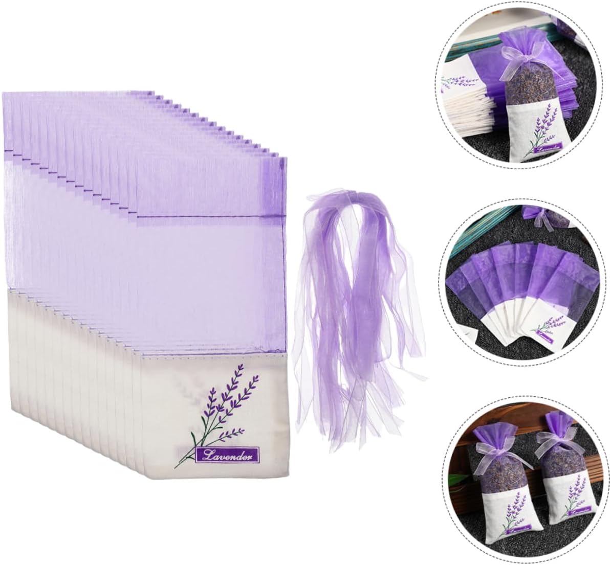 50pcs Lavender Sachet Bags for Home Car and Jewelry Organizing