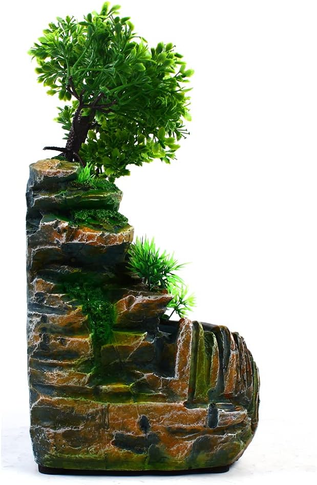 Wupyi Tabletop Fountain Indoor Waterfall Zen Meditation Decor
