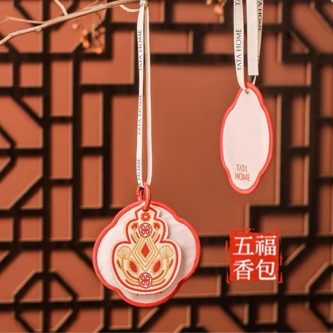 Chinese Traditional Five Blessings Embroidered Scented Sachets