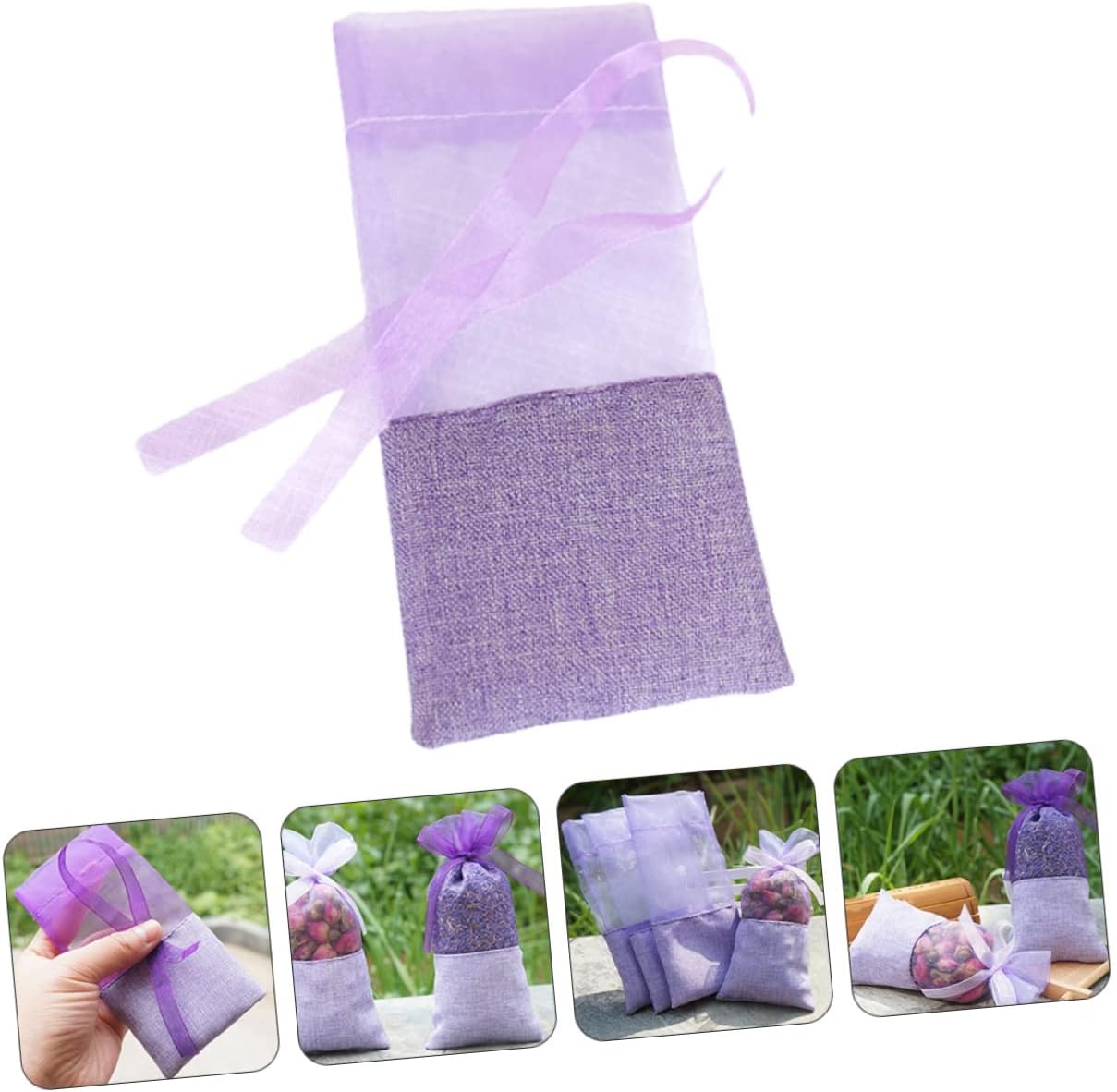 Wofashpuret 12pcs Drawstring Aromatic Sachets for Home Car Wardrobe