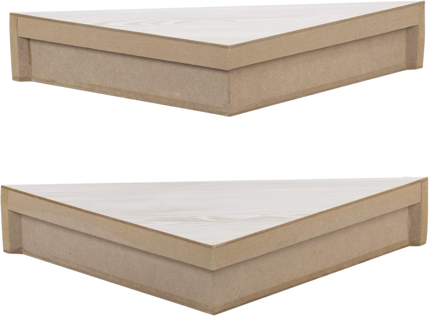 Kiera Grace Rustic Farmhouse Triangle Floating Shelf 2 Pack