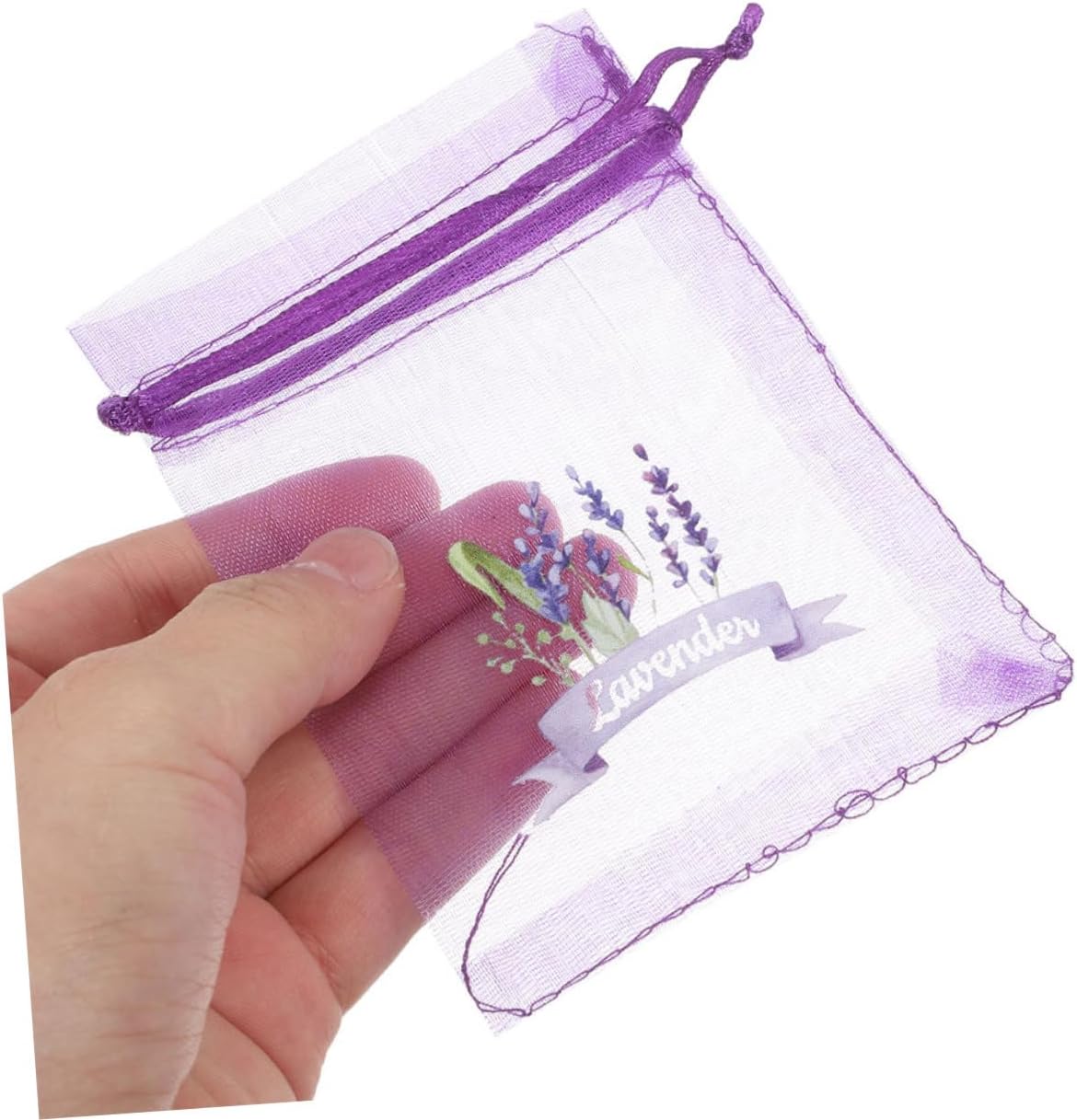 Luxshiny 20pcs Lavender Sachets with Drawstring Mesh Bags