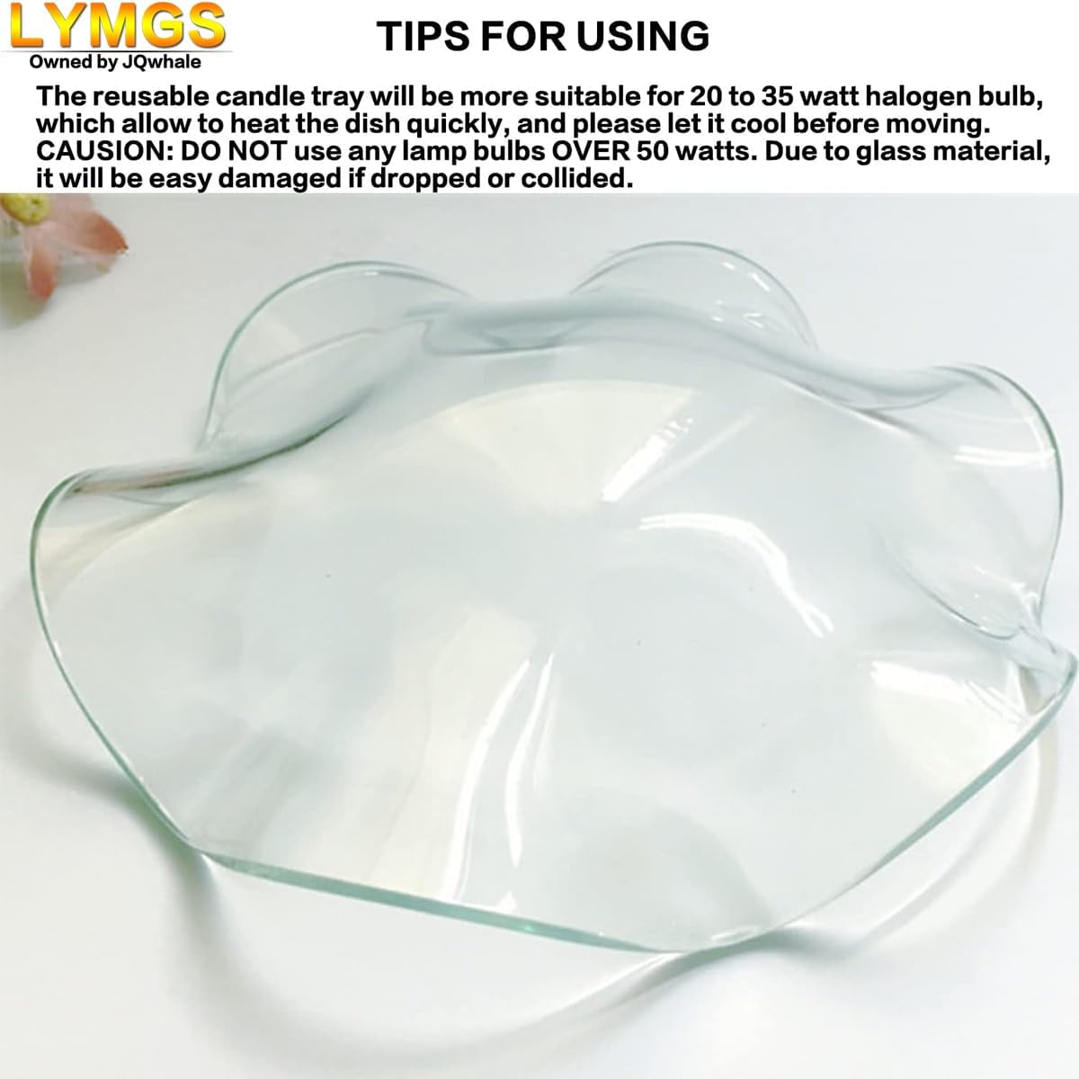 LYMGS 45 Inch Glass Wax Melt Warmer Dish