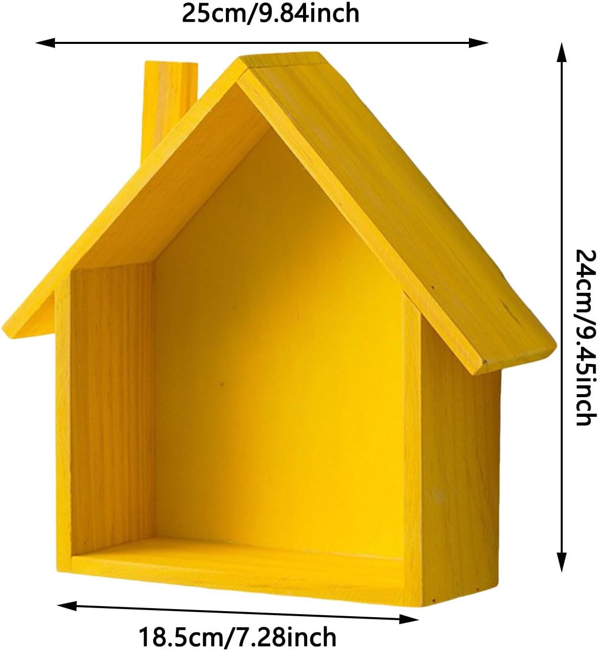 Colorful House Shaped Floating Display Shelf Green