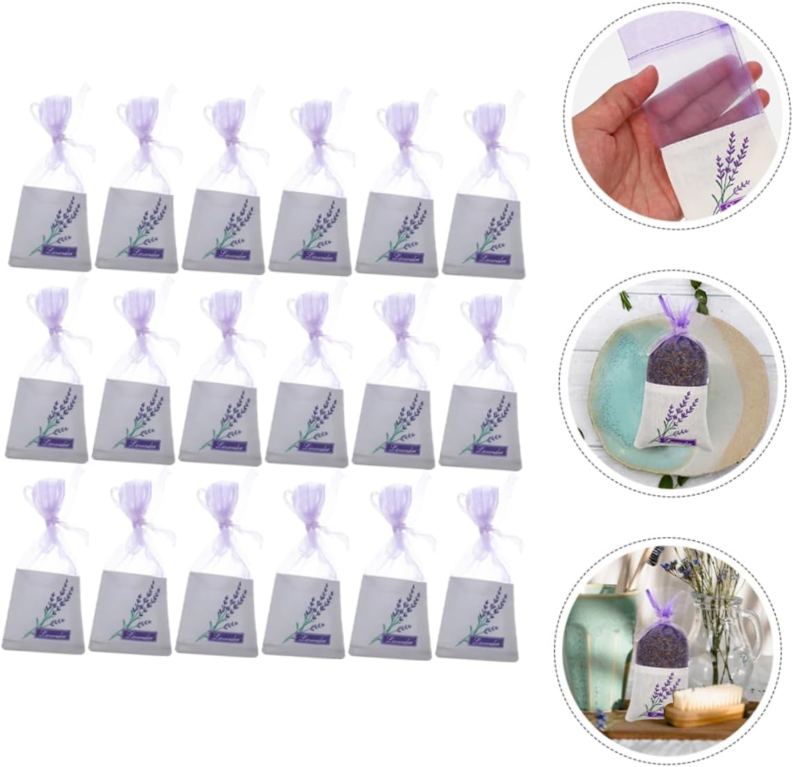 Hemoton 50pcs Lavender Sachet Bags for Home Fragrance and Closet Storage