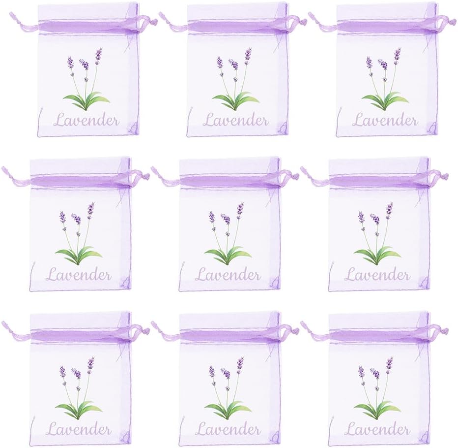 LOGOFUN 50PCS Lavender Sachet Drawstring Bags