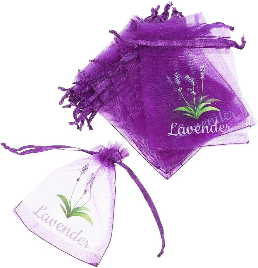 LUOZZY 50pcs Lavender Sachet Bags with Drawstring