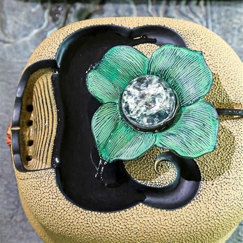 Yellow Resin Tabletop Fountain for Home Decor