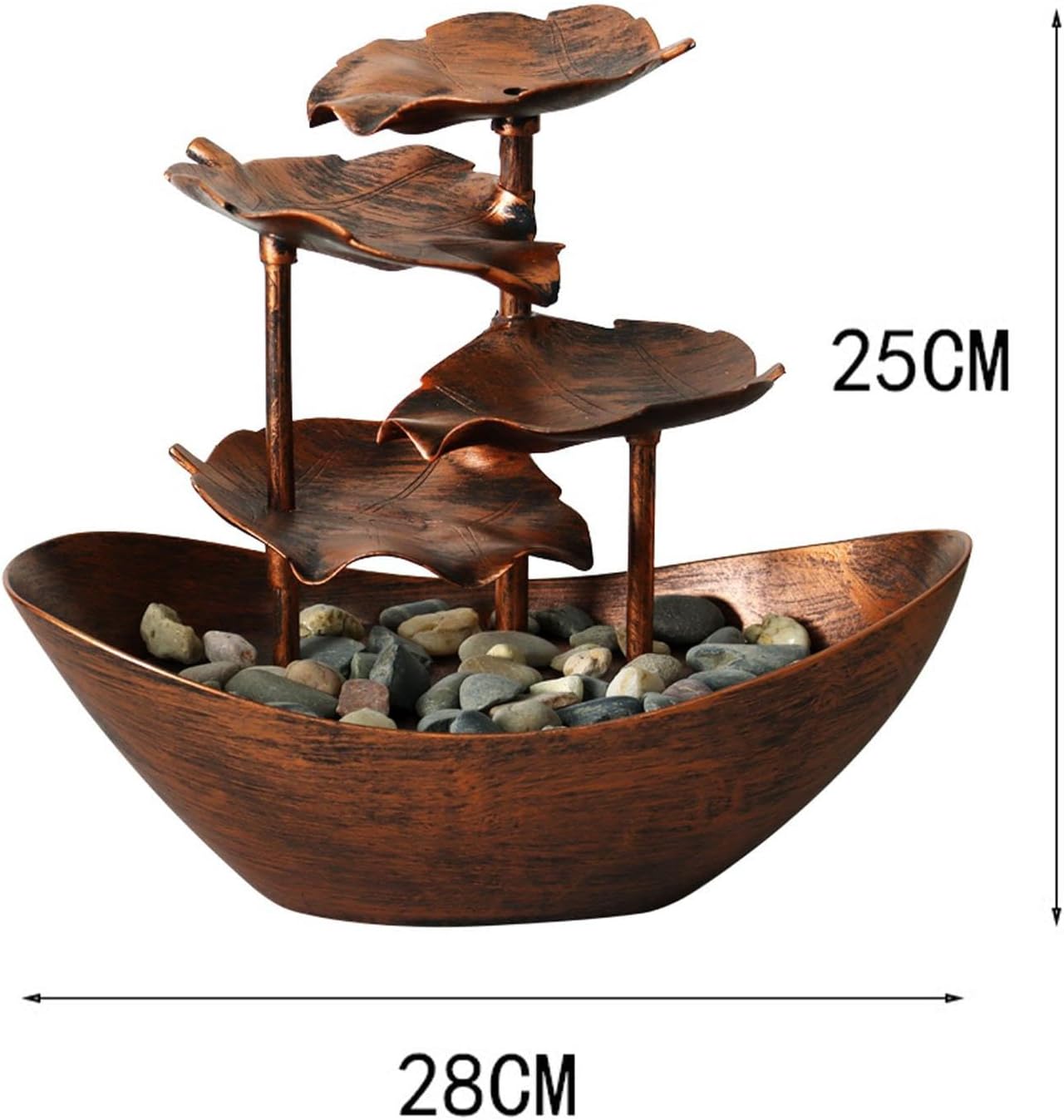 Tabletop Water Fountain with 4-Tiers and USB Pump