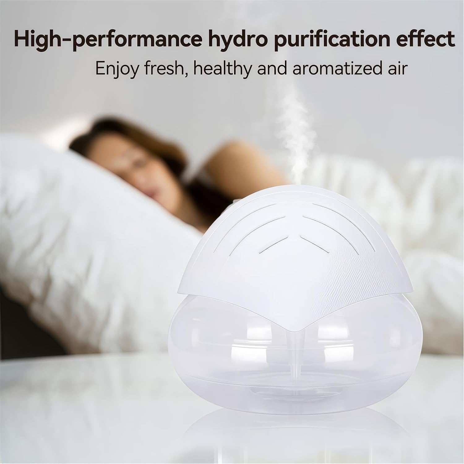 Air Purifier with 4 Bottles of Perfume Blue LED Night Light