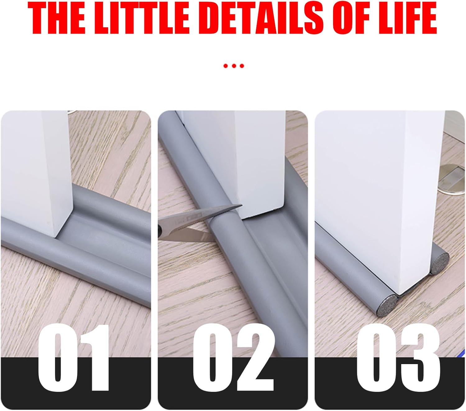 Double Sided Door Draft Stopper for Noise and Smell Protection