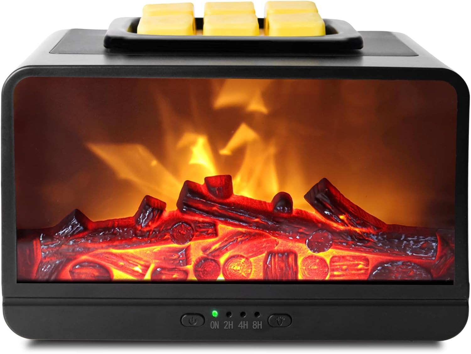 EQUSUPRO Flame Effect Wax Melter Electric Burner with 4 Timer Settings
