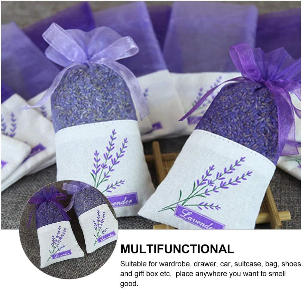 Cabilock 22Pcs Clear Lavender Drawstring Sachets