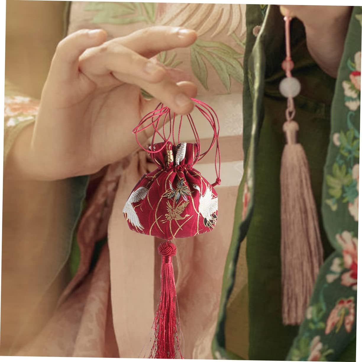 3pcs Portable Chinese Style Decorative Sachet Holder
