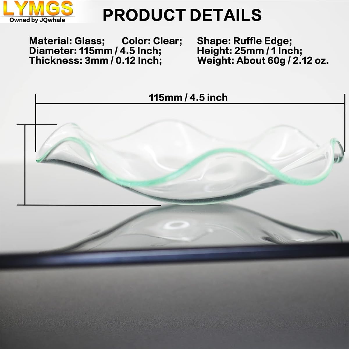LYMGS 45 Inch Glass Wax Melt Warmer Dish