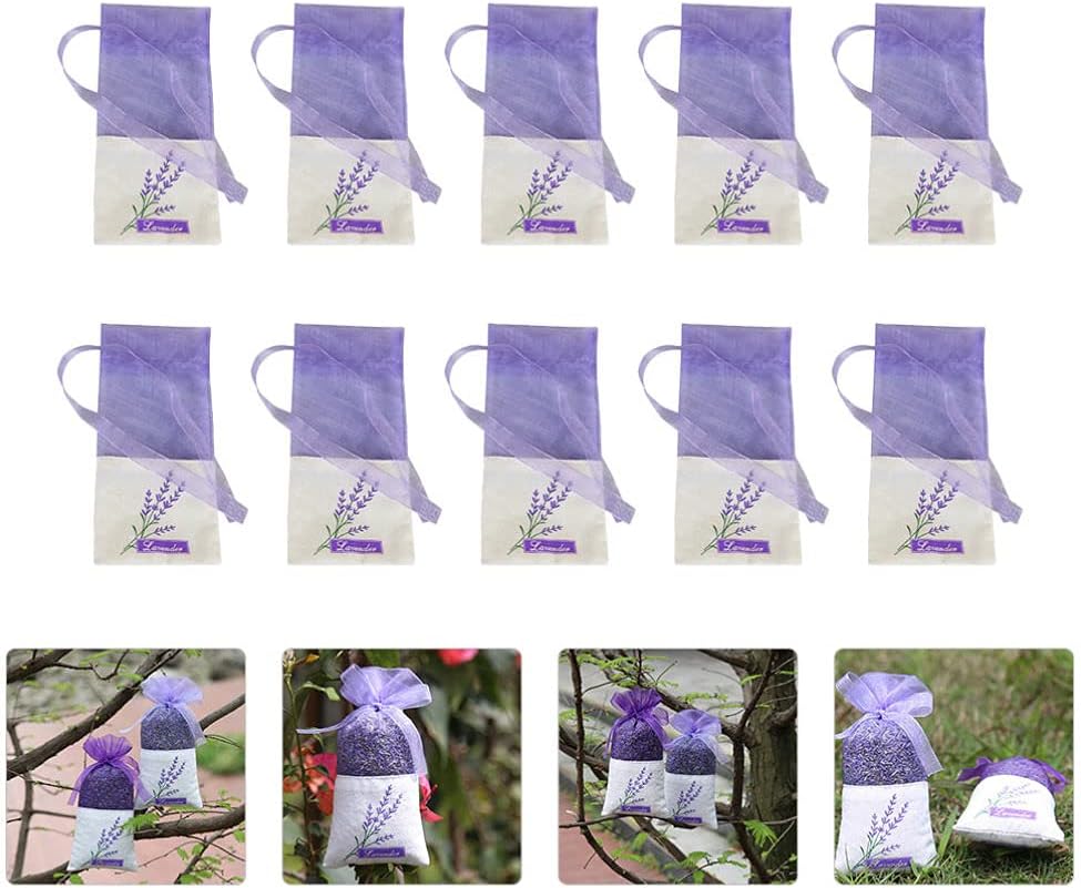 Cabilock 22Pcs Clear Lavender Drawstring Sachets