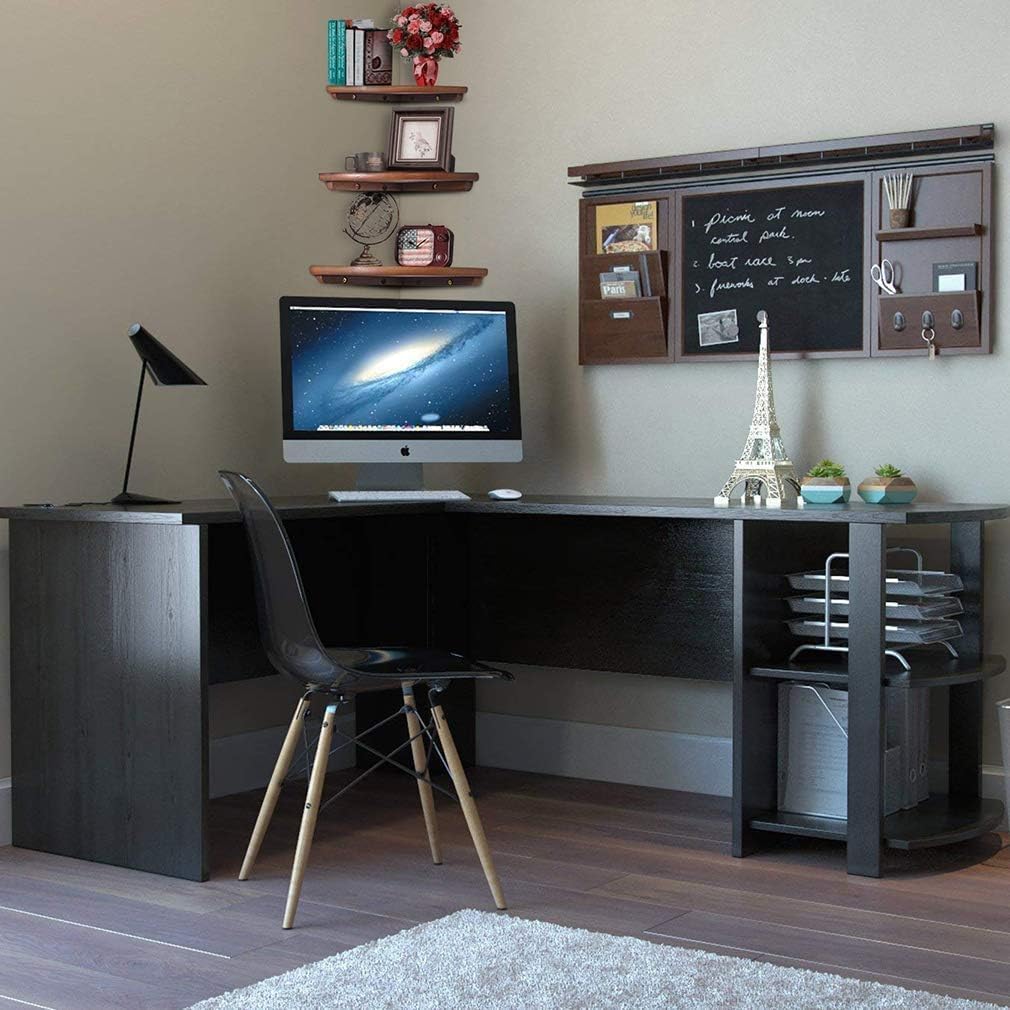 9-inch Walnut Floating Corner Shelf Wall Mount