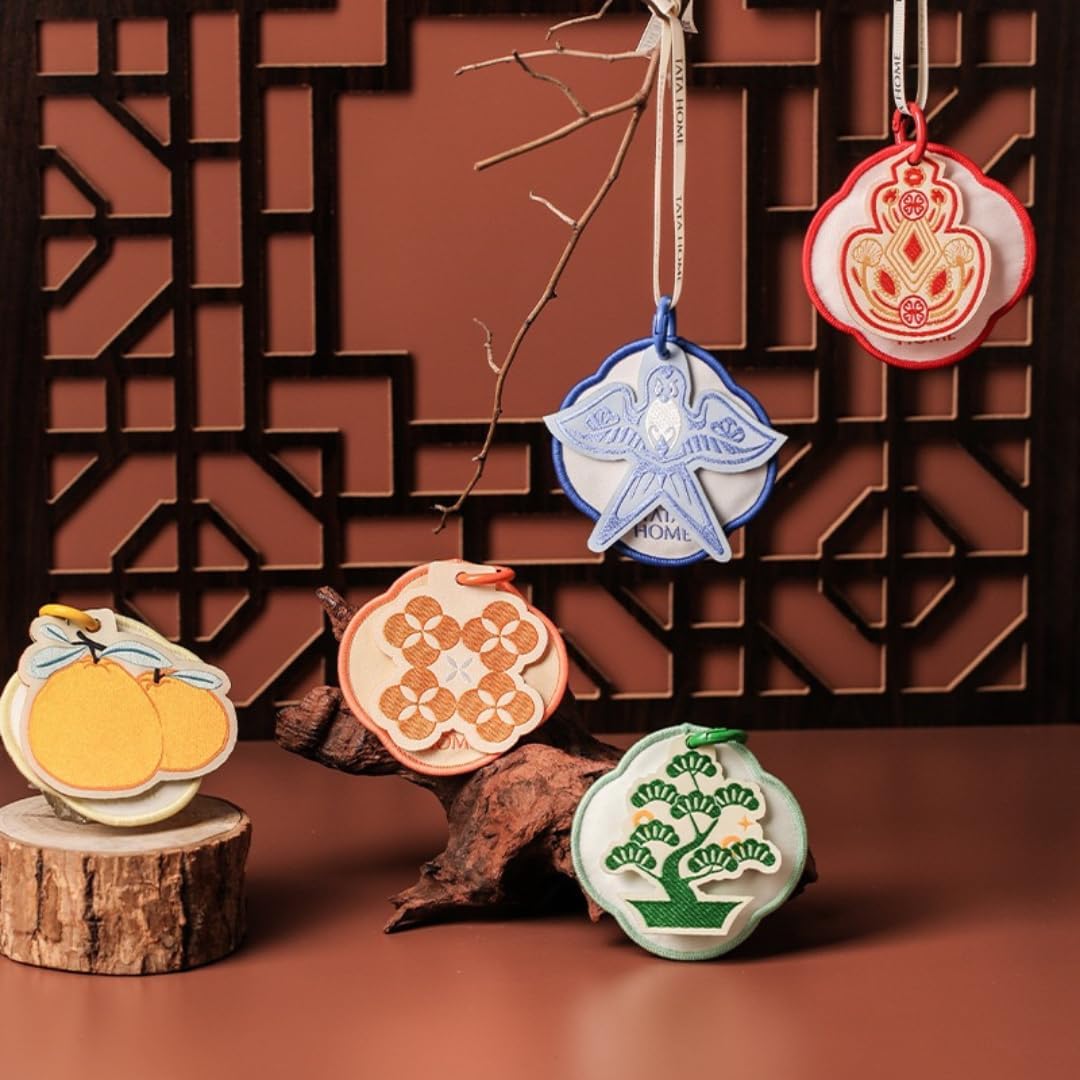 Chinese Traditional Five Blessings Embroidered Scented Sachets