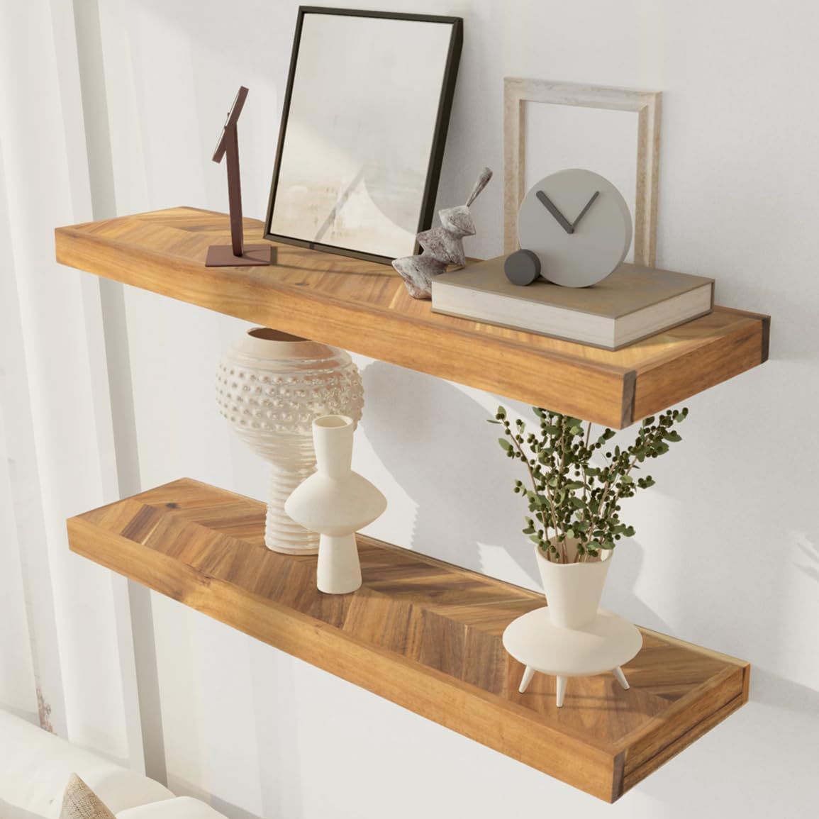 48 Rustic Farmhouse Floating Shelves Set of 2