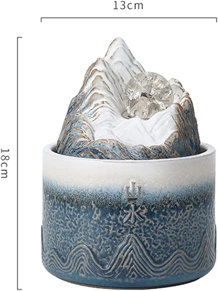 Ceramic Tabletop Water Fountain for Home Decor