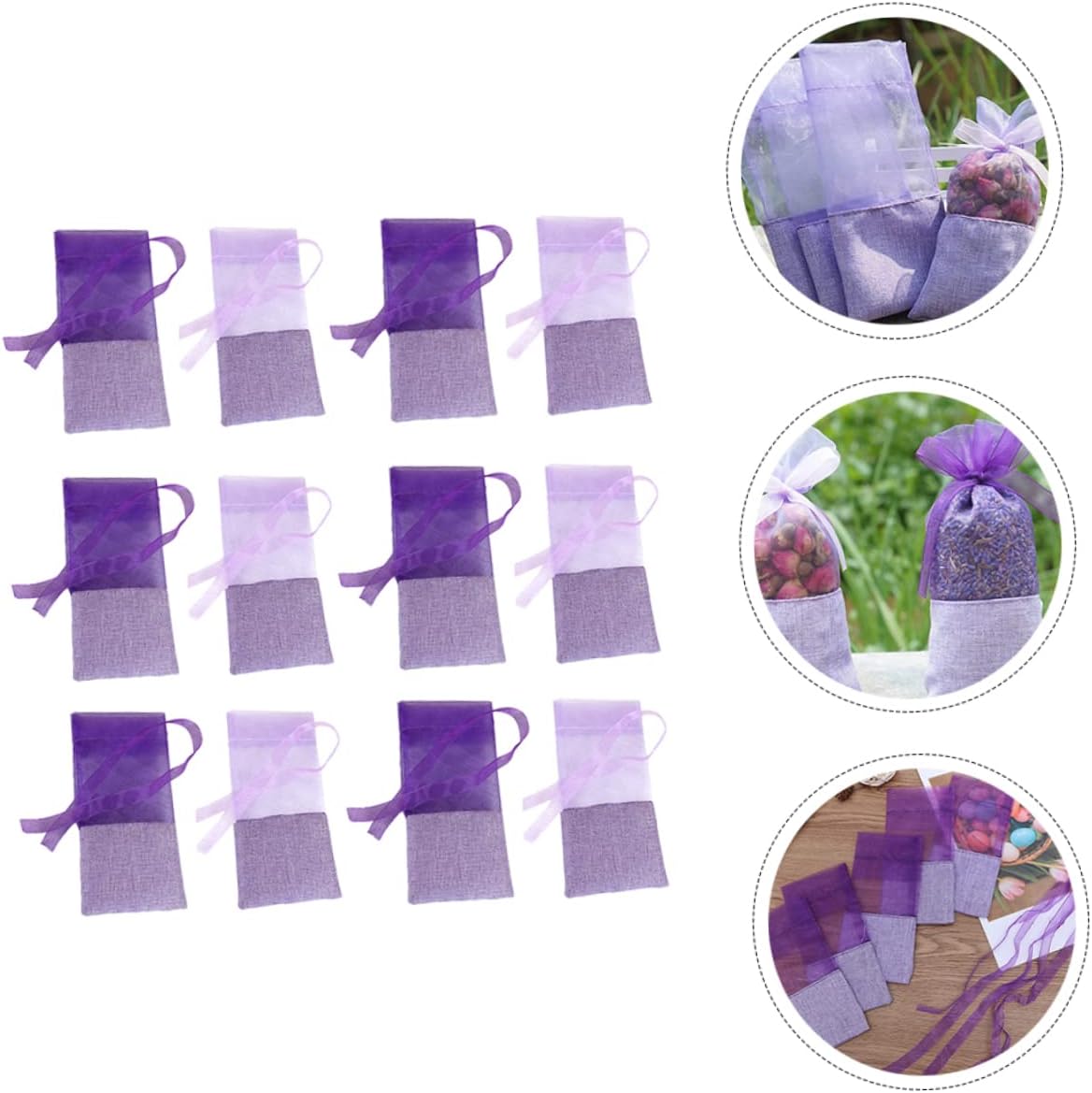24pcs Lavender Sachet Bags for Car Wardrobe Home