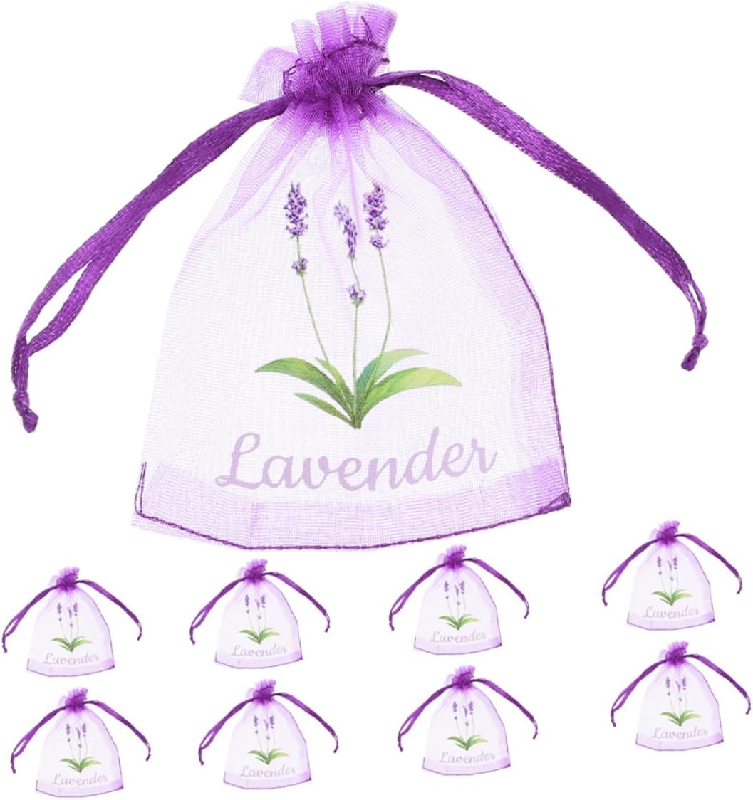 50pcs Lavender Tea Bags Storage Drawstring Pouches for Spices