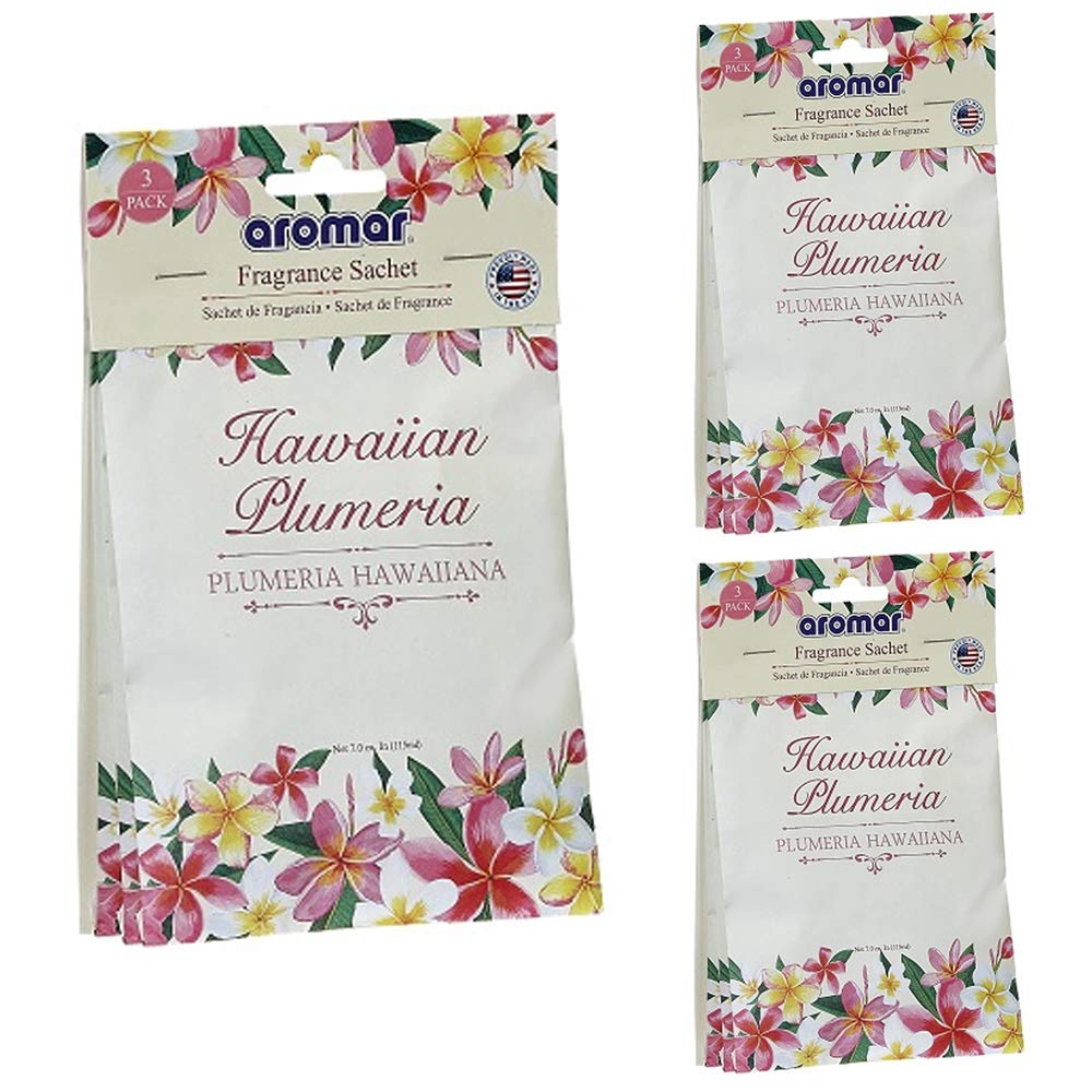 6 Pack Plumeria Flower Scented Sachet Drawer Bags Fresh Air Freshener