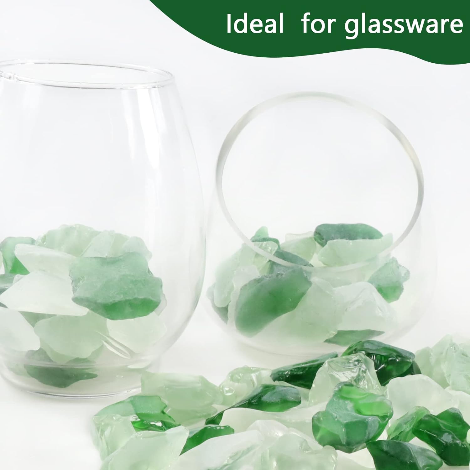 Ausluru 5LB Frosted Sea Glass Vase Fillers