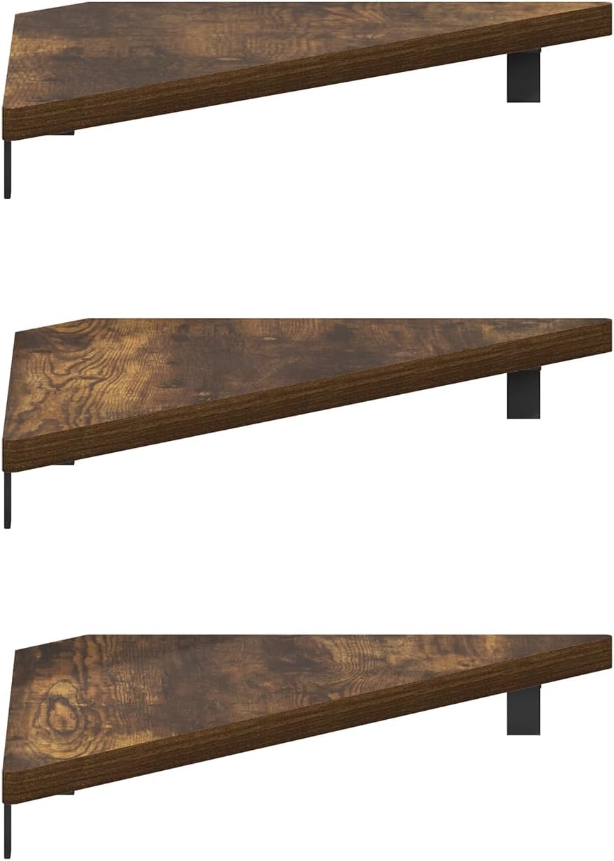 Furinno Rossi Triangle Corner Floating Shelves Set of 3