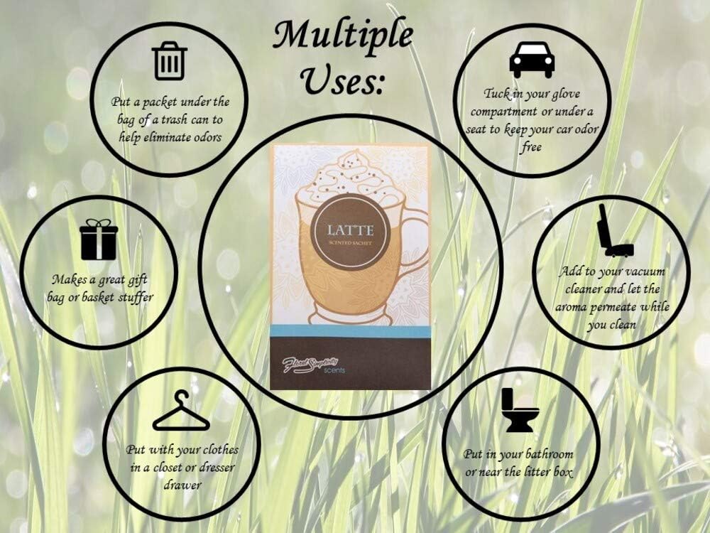 Floral Simplicity Latte Scented Sachets Pack of 3
