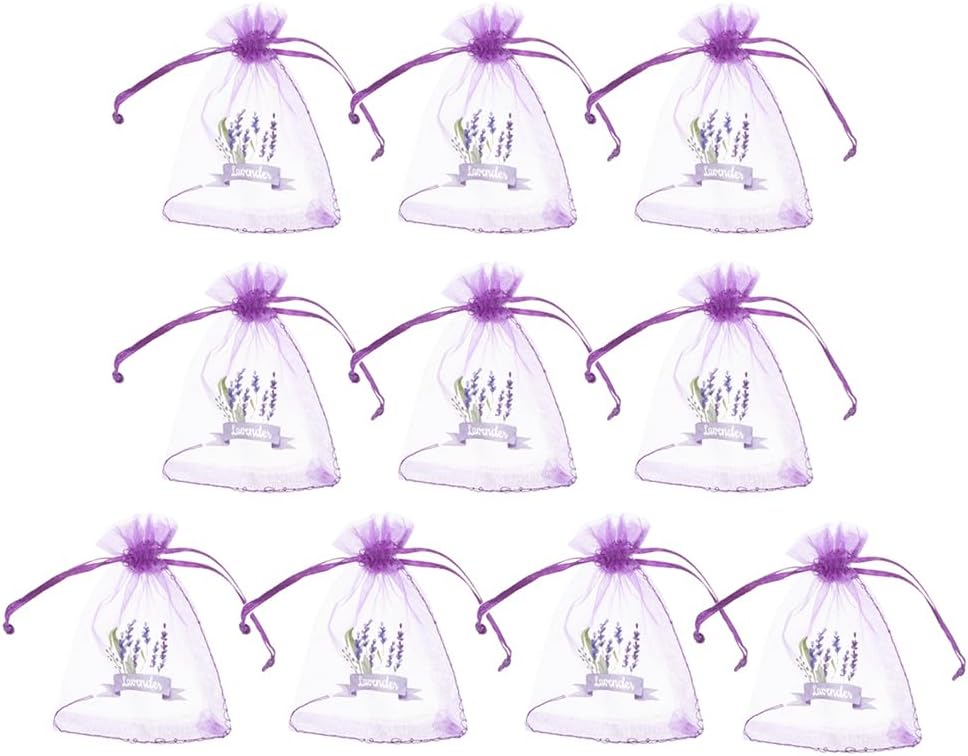 LOGOFUN 50PCS Lavender Sachet Bags - Dark Purple