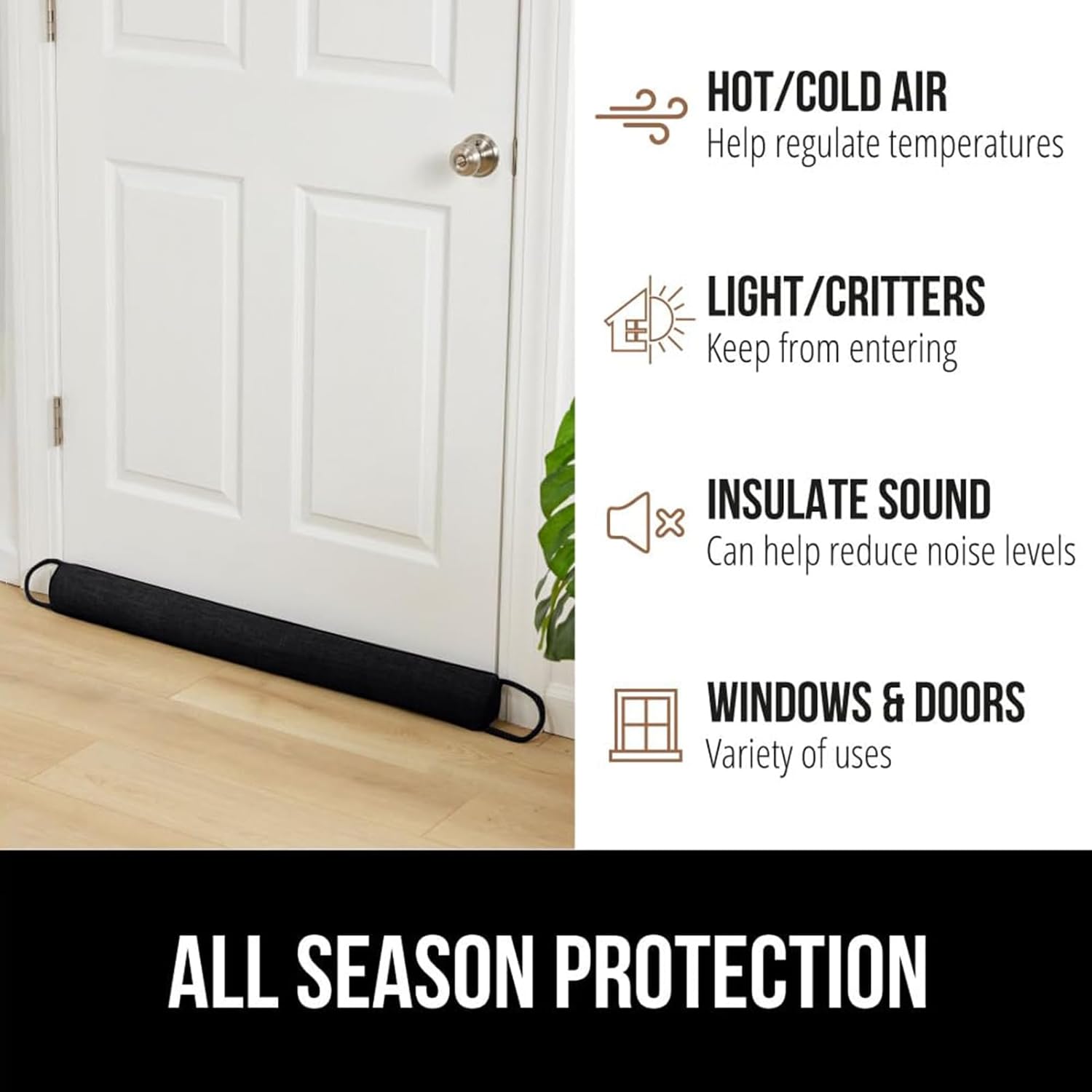 CDAR Door Draft Stopper Durable and Easy to Install