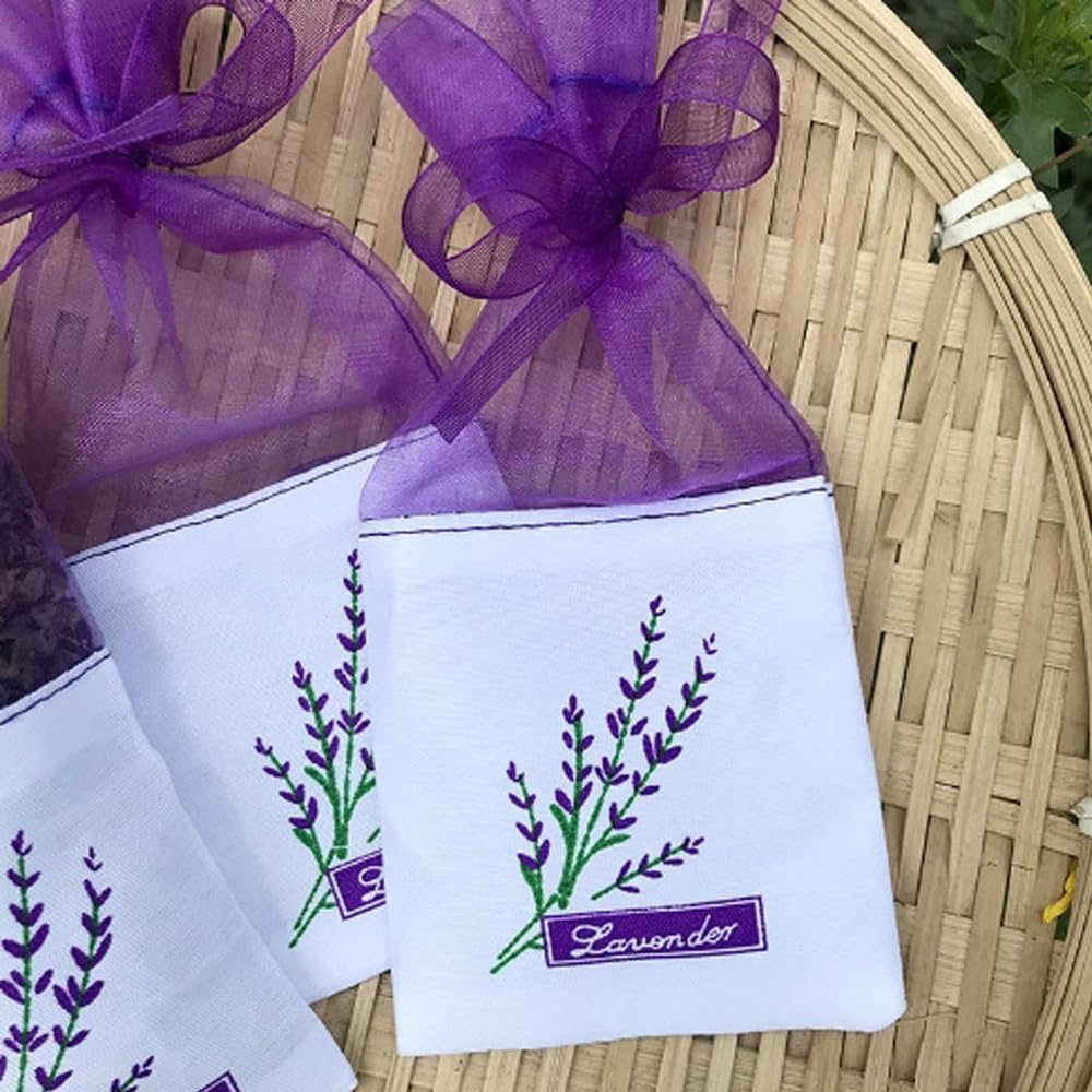 Lavender Scented Sachets with Organza Bags Set of 2 Purple