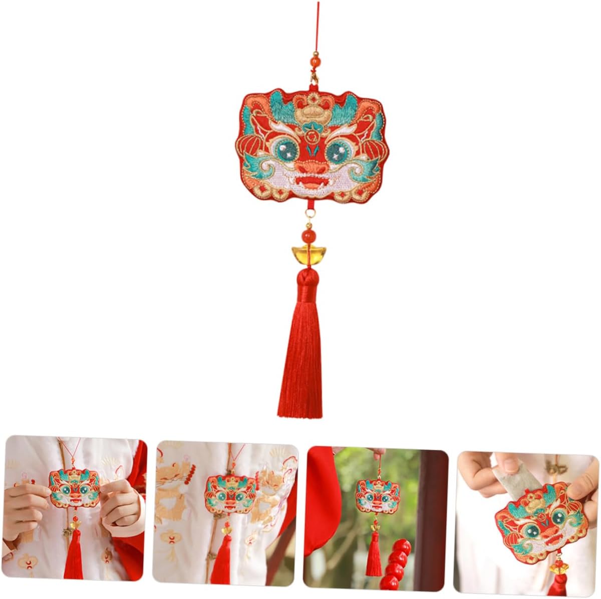 LIFKOME Embroidered Dragon Sachet Holder Bag