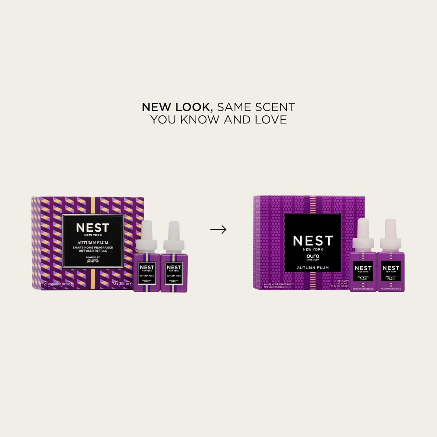 NEST New York Smart Vials Refill Set of 2 Autumn Plum