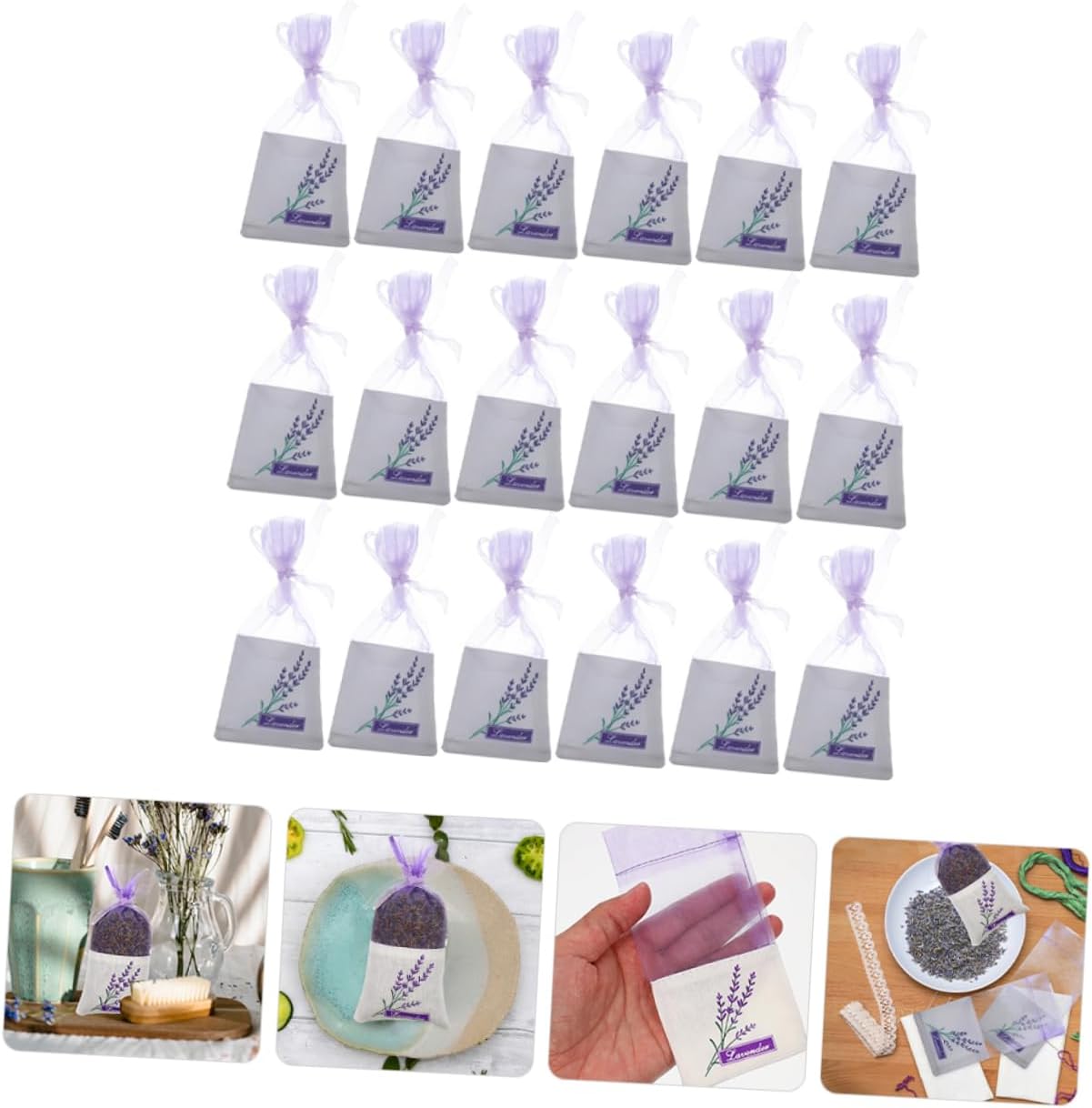 Hemoton 50pcs Lavender Sachet Bags for Home Fragrance and Closet Storage